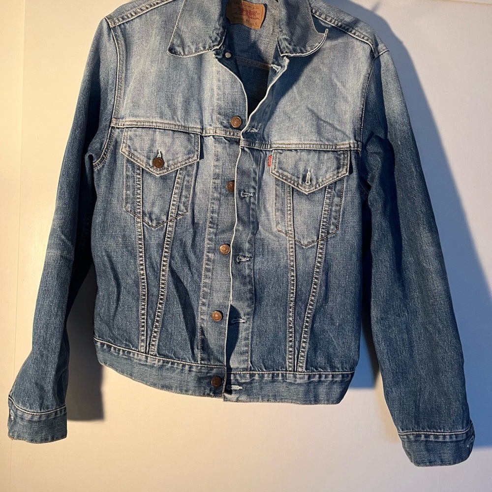 Vintage 80s ? Levi Strauss Men's Large Denim Biker Jacket